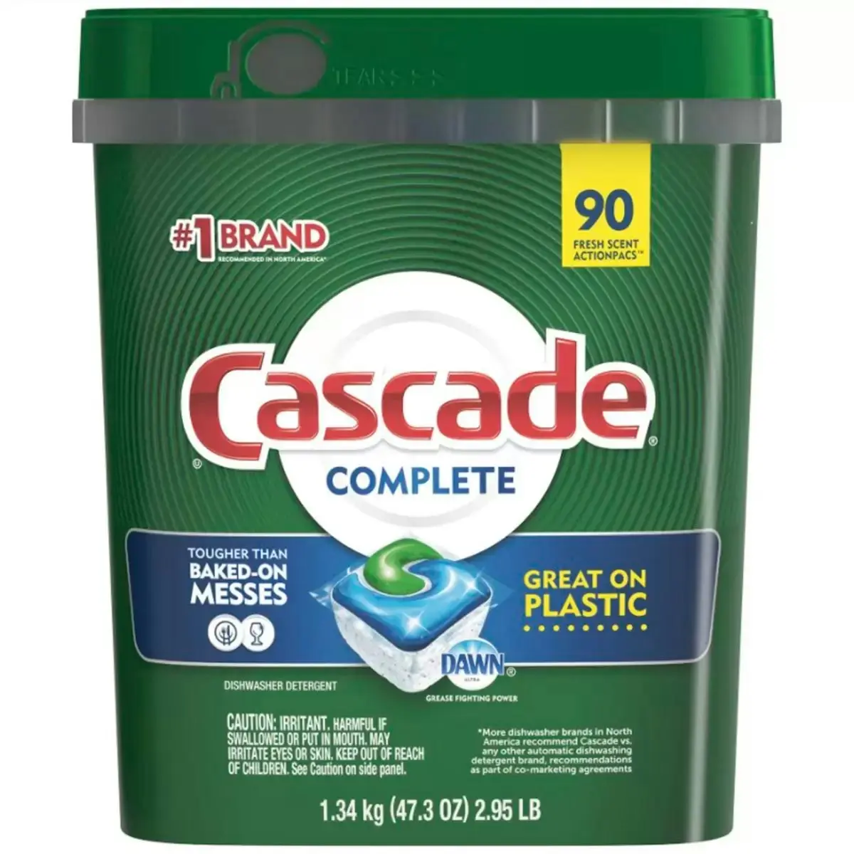 Cascade Advanced Action Packs with Dawn Dishwashing Tablets 90 Count