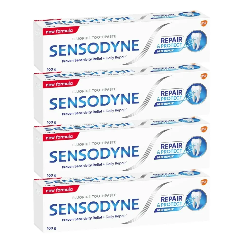 Sensodyne Whitening Repair & Protect With Fluoride Toothpaste 4 x 100g