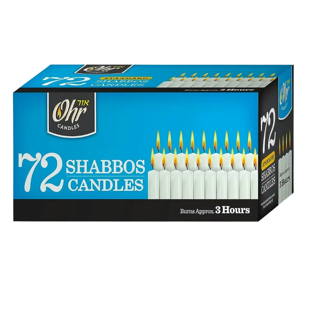 Ohr Shabbat Candles 3hr 72 Pack