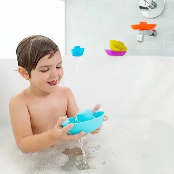 Boon Fleet Stacking Boats - Multicolor bath toy