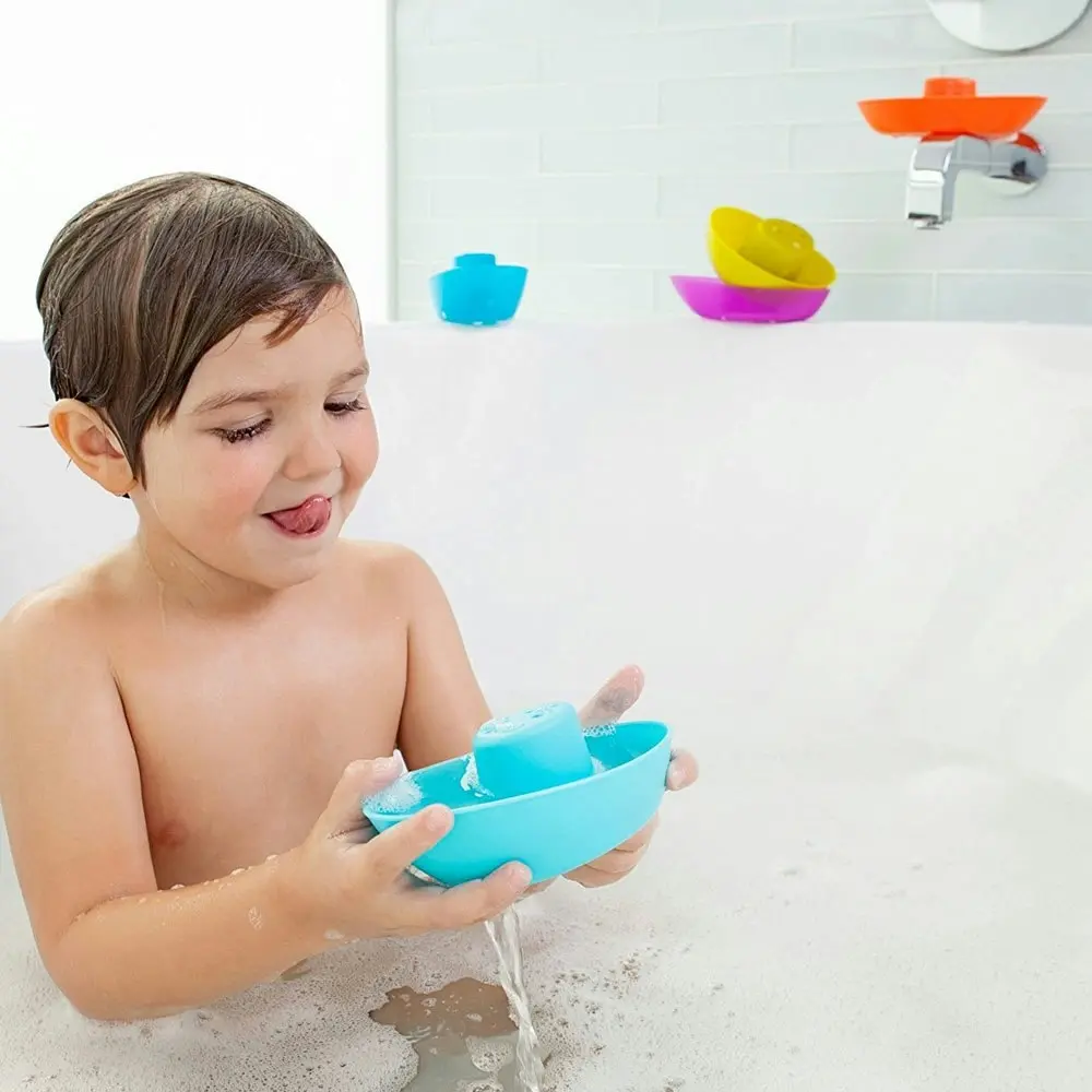 2PK Boon Fleet Stacking Boat/Ship Bath Time Toy/Play for Baby/Toddlers/Kids