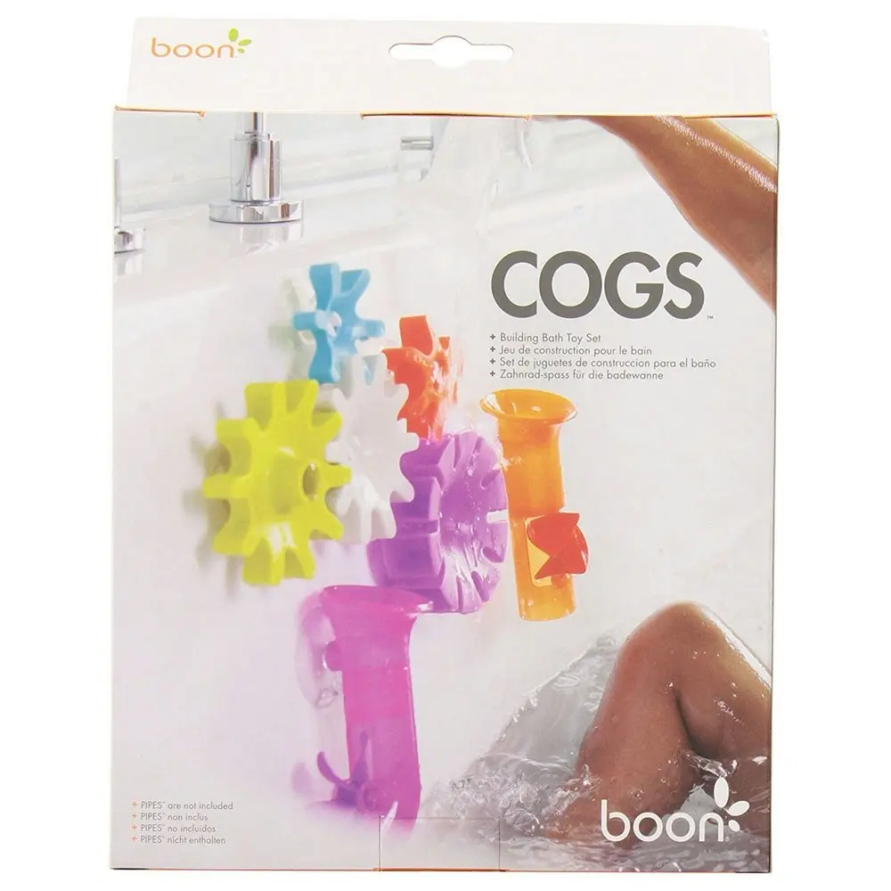 Boon 10pc Cogs Building Gears Bath Time Floating/Suction Toys for Baby/Kids Play