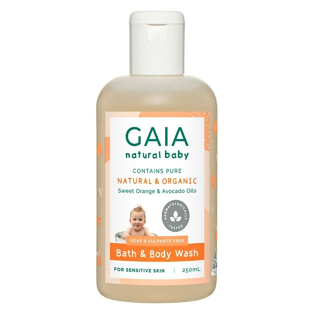 Gaia 2x250ml Pure/Organic Bath & Body Wash for Baby/Kids/Toddlers Vegan Friendly