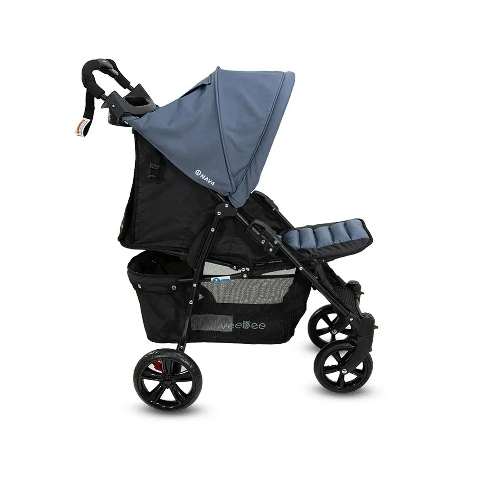 VeeBee Nav 4 100cm Stroller/Pram Foldable Kids/Toddler Newborn Baby 0m+ Glacier