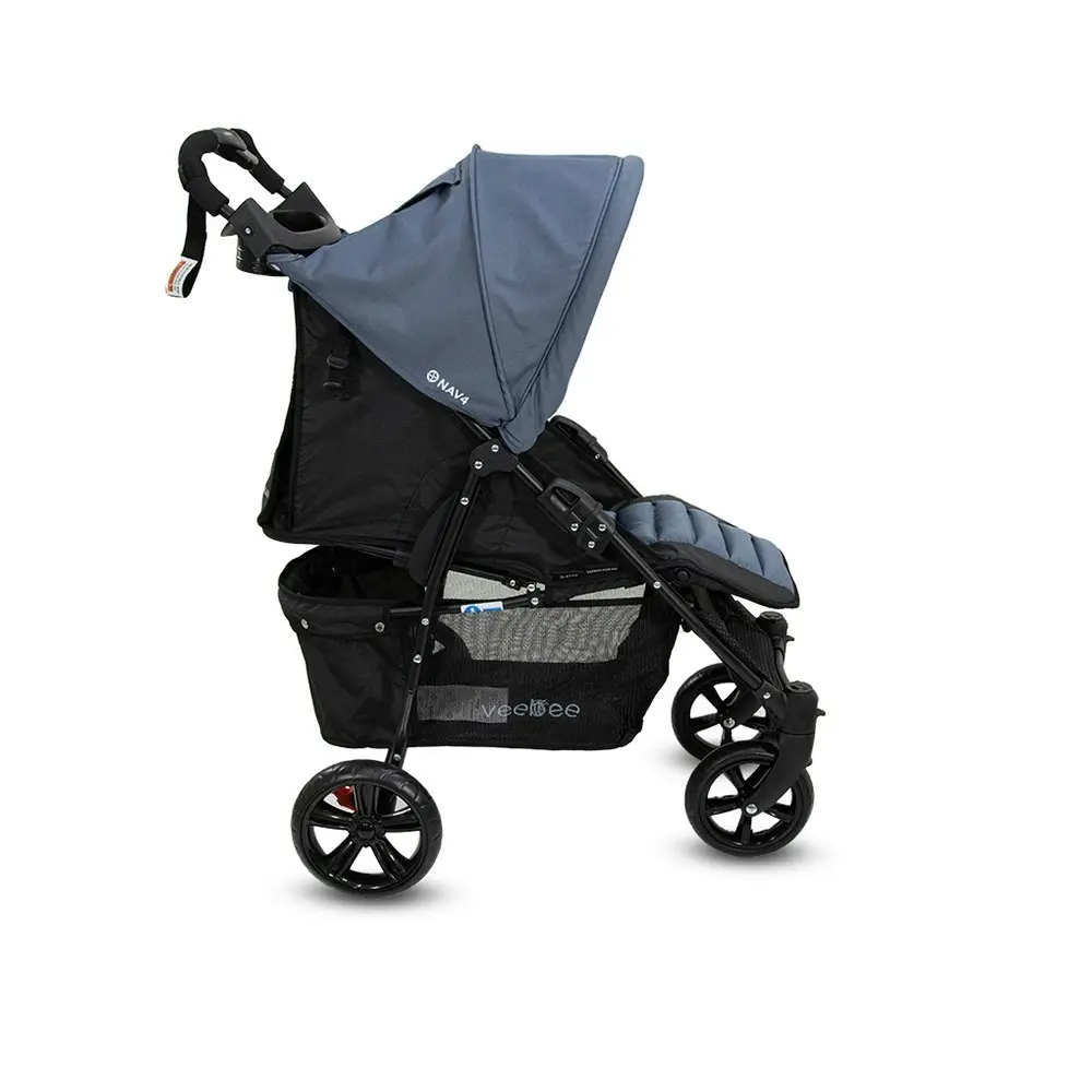 VeeBee Nav 4 100cm Stroller/Pram Foldable Kids/Toddler Newborn Baby 0m+ Glacier