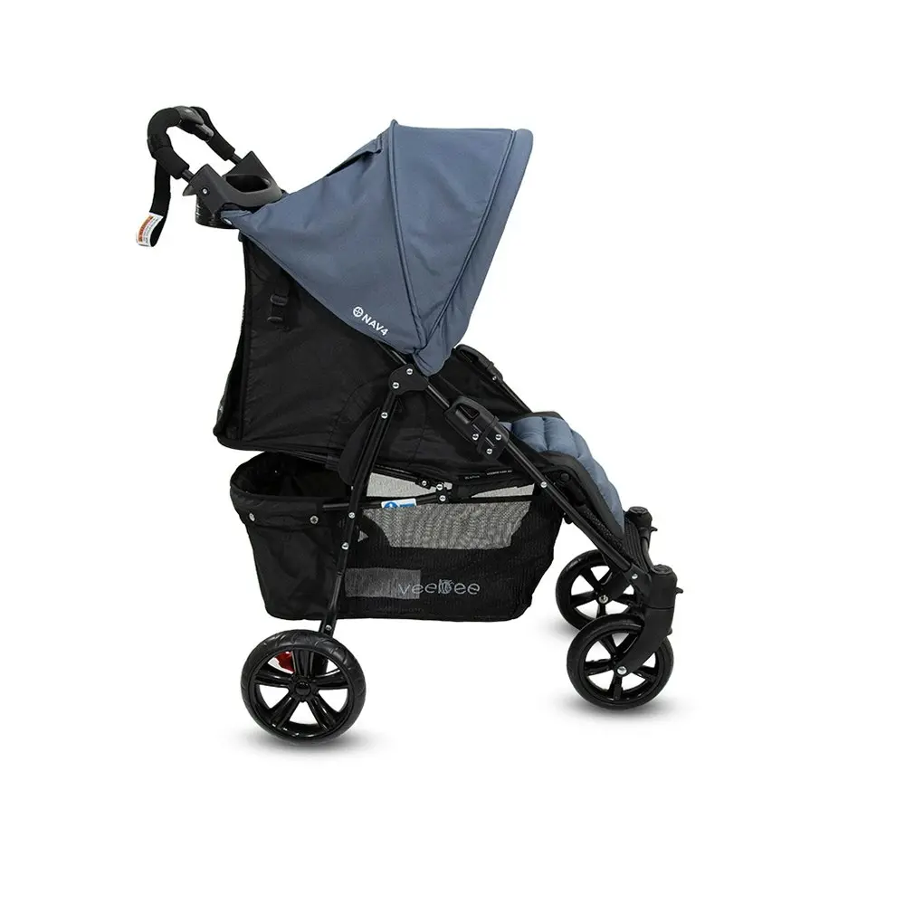 VeeBee Nav 4 100cm Stroller/Pram Foldable Kids/Toddler Newborn Baby 0m+ Glacier