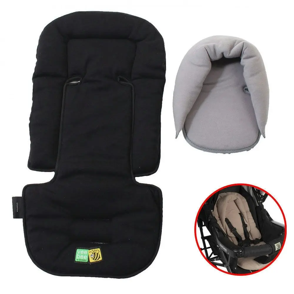 Vee Bee Allsorts Pad Infant Baby Head/Body Support f/Pram Stroller Car Seat BLK