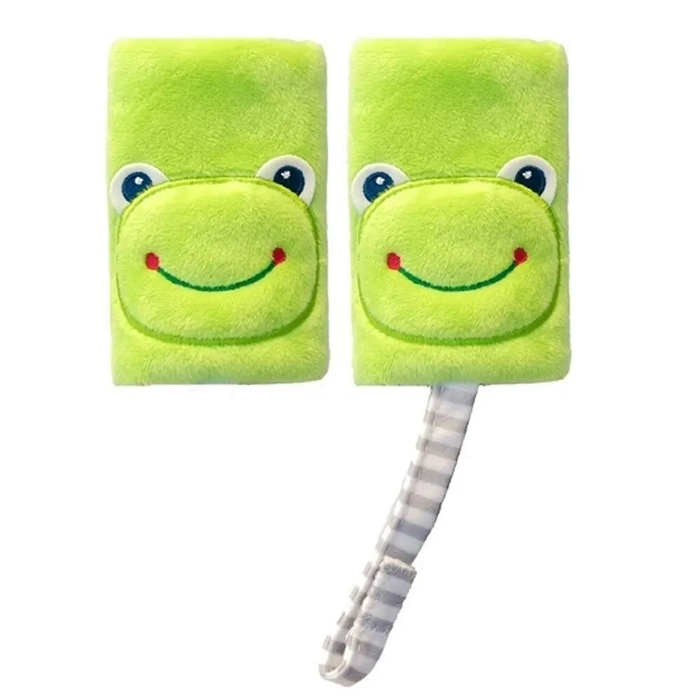 2PK Benbat Pals Frog Car Seat Belt Safety Cover 0-12m Baby/Infant Strap/Pads GRN