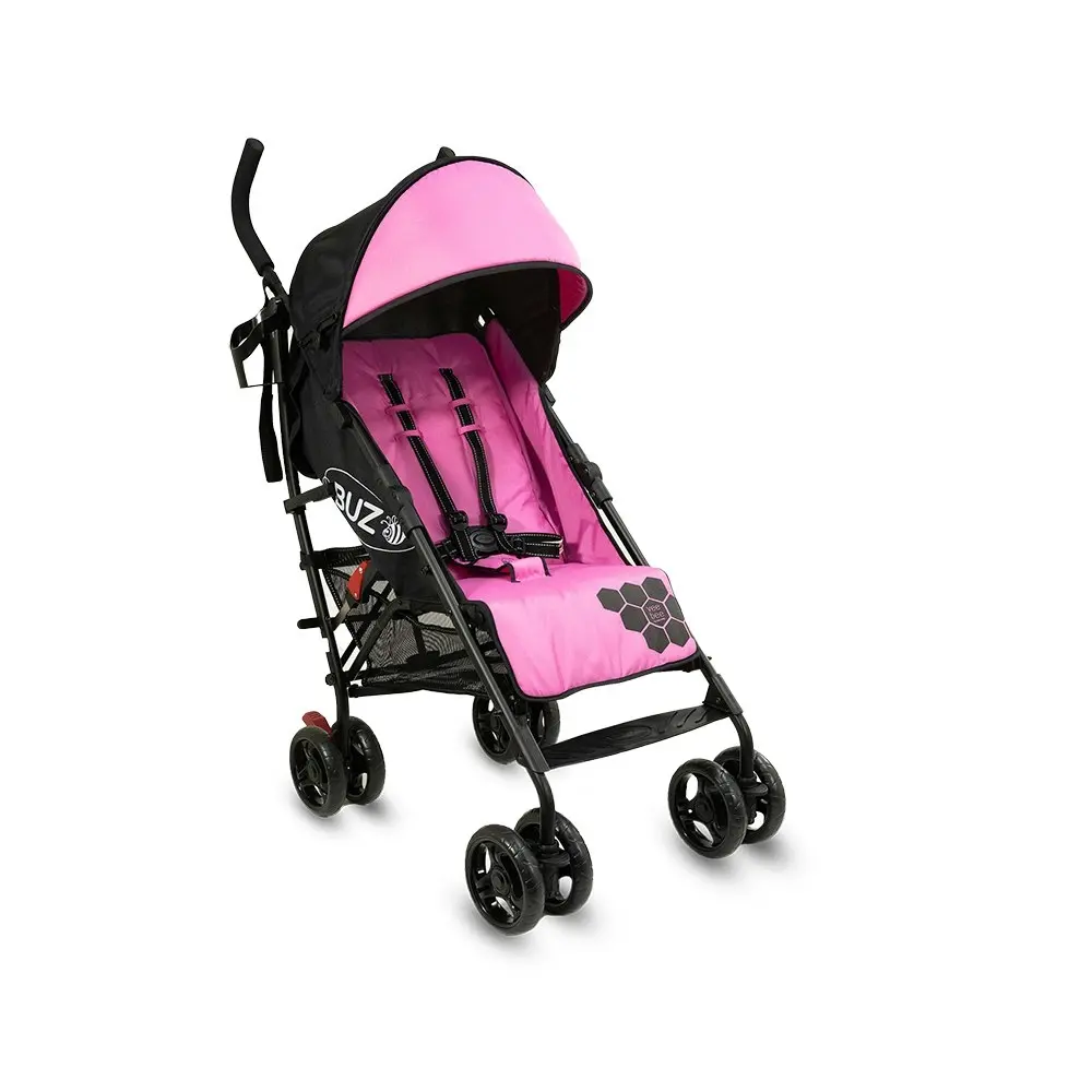 Vee Bee Buz 108cm Reclining/Foldable Stroller/Pram Baby/Infant 0m+ Rose Pink