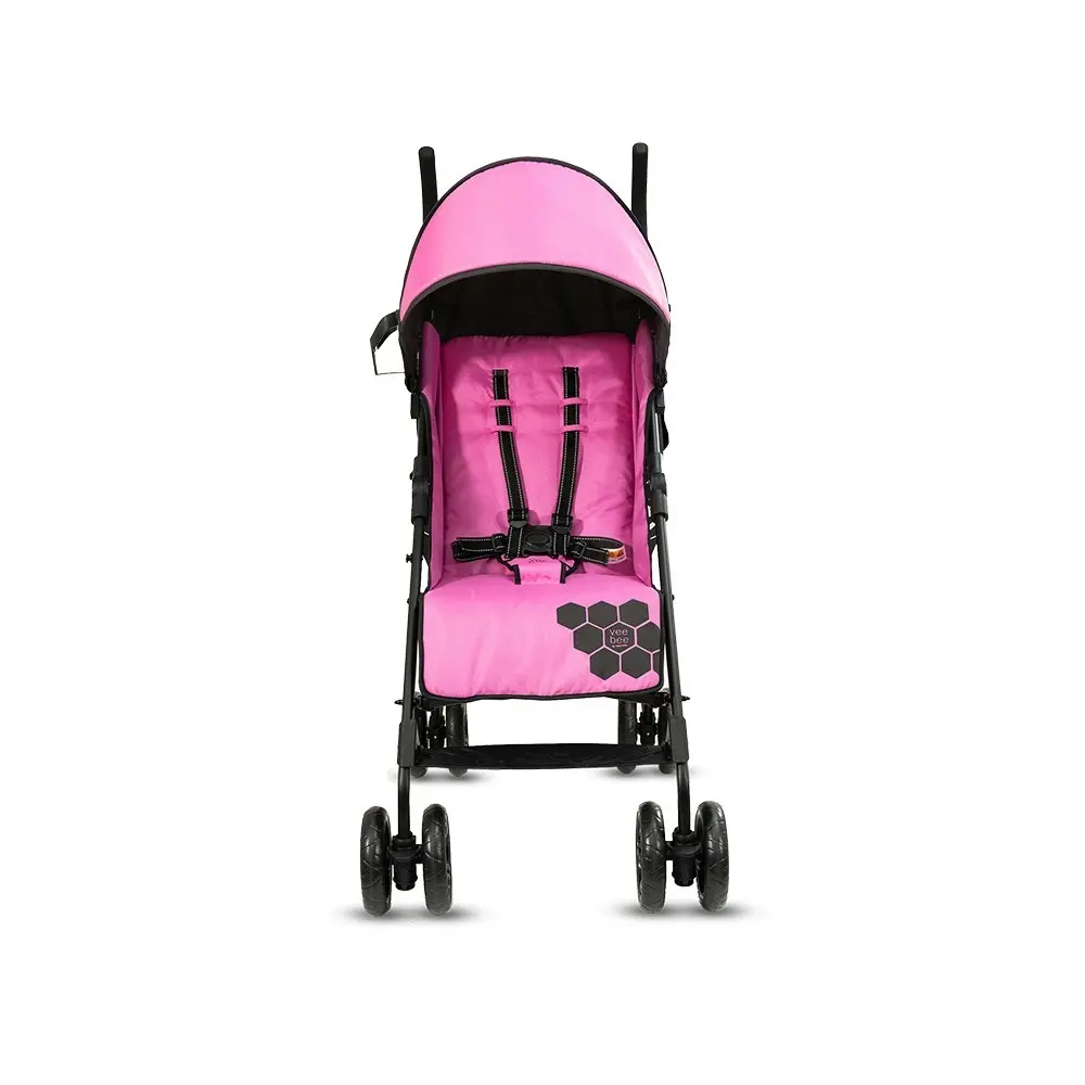 Vee Bee Buz 108cm Reclining/Foldable Stroller/Pram Baby/Infant 0m+ Rose Pink