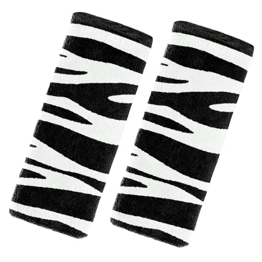 2PK Benbat Zebra Pals Car Seat Belt Safety Cover 1-4y Baby/Kids Strap BLK/White