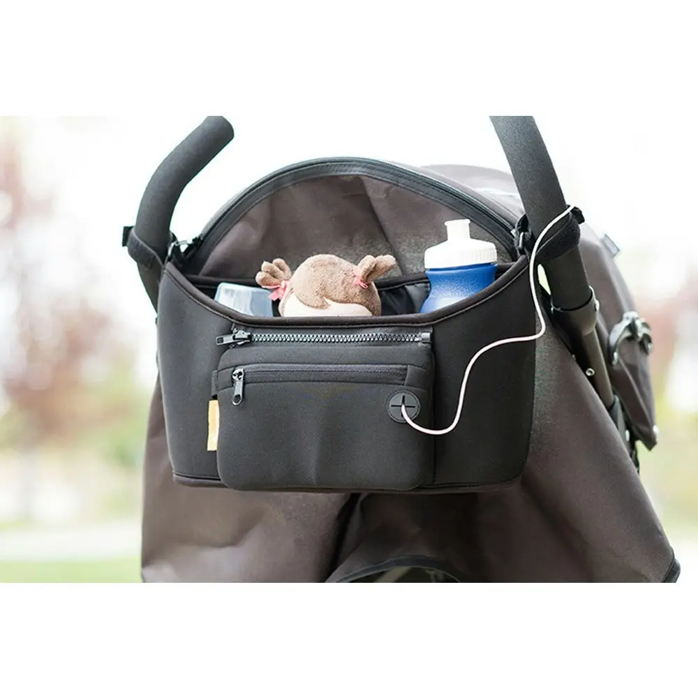 dreambaby 33cm Strollerbuddy Pram/Stroller Ezy-Reach Organiser Bag Black