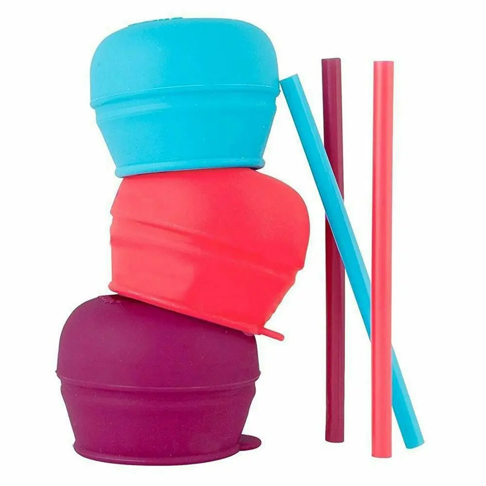 9pc Boon Snug Straw Baby/Girl/12m+/Infant Universal Cup Cover/Lid Pink/Blue/PP