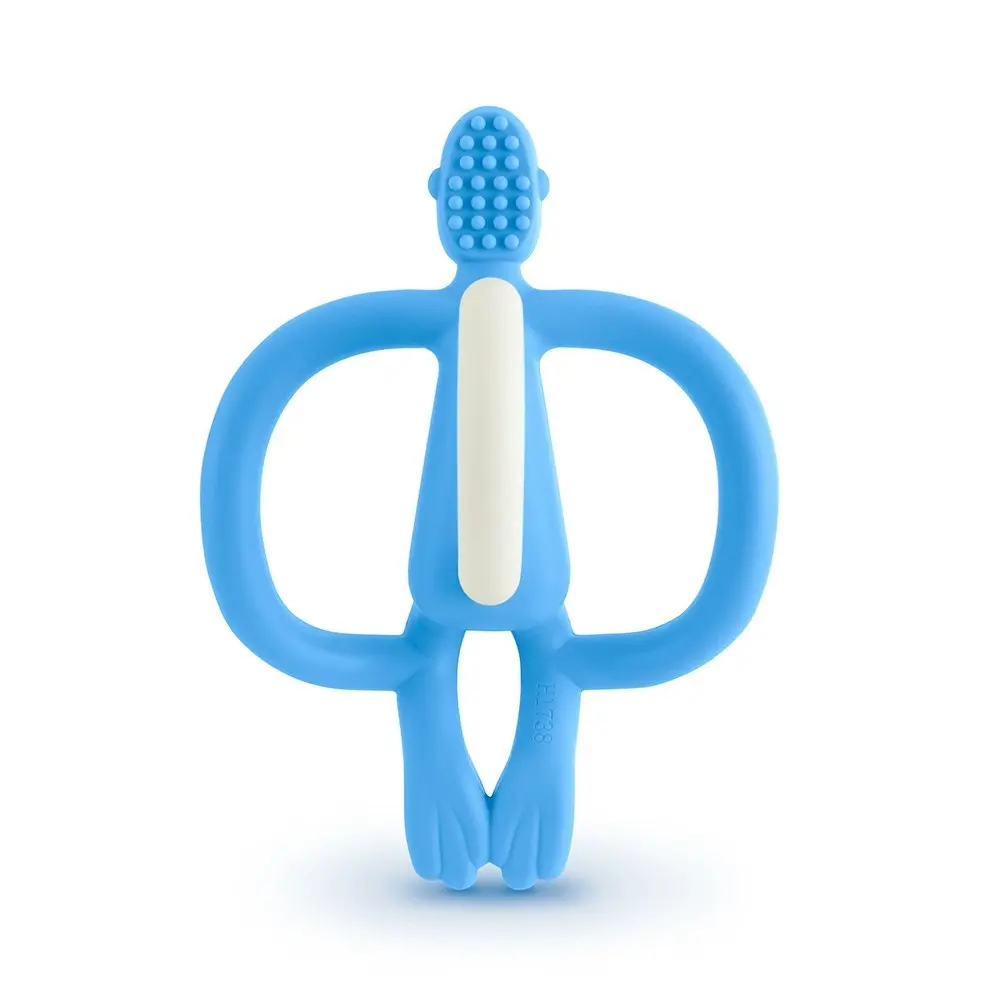 Matchstick 11cm Monkey Teething Toy/Gel Applicator for Infant 6-18m Baby Blue