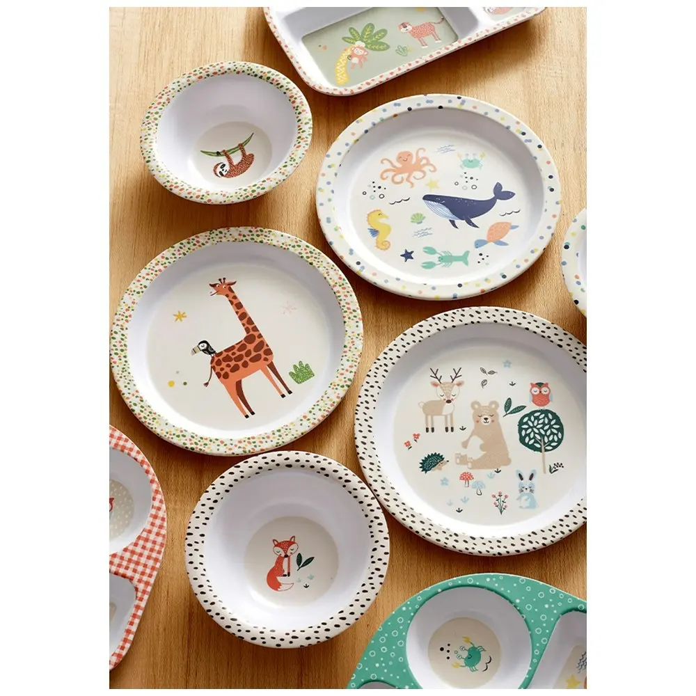 Ladelle Woodland Kids Melamine Dinner/Food Set w/ Plate/Bowl/Cutlery/Tumbler