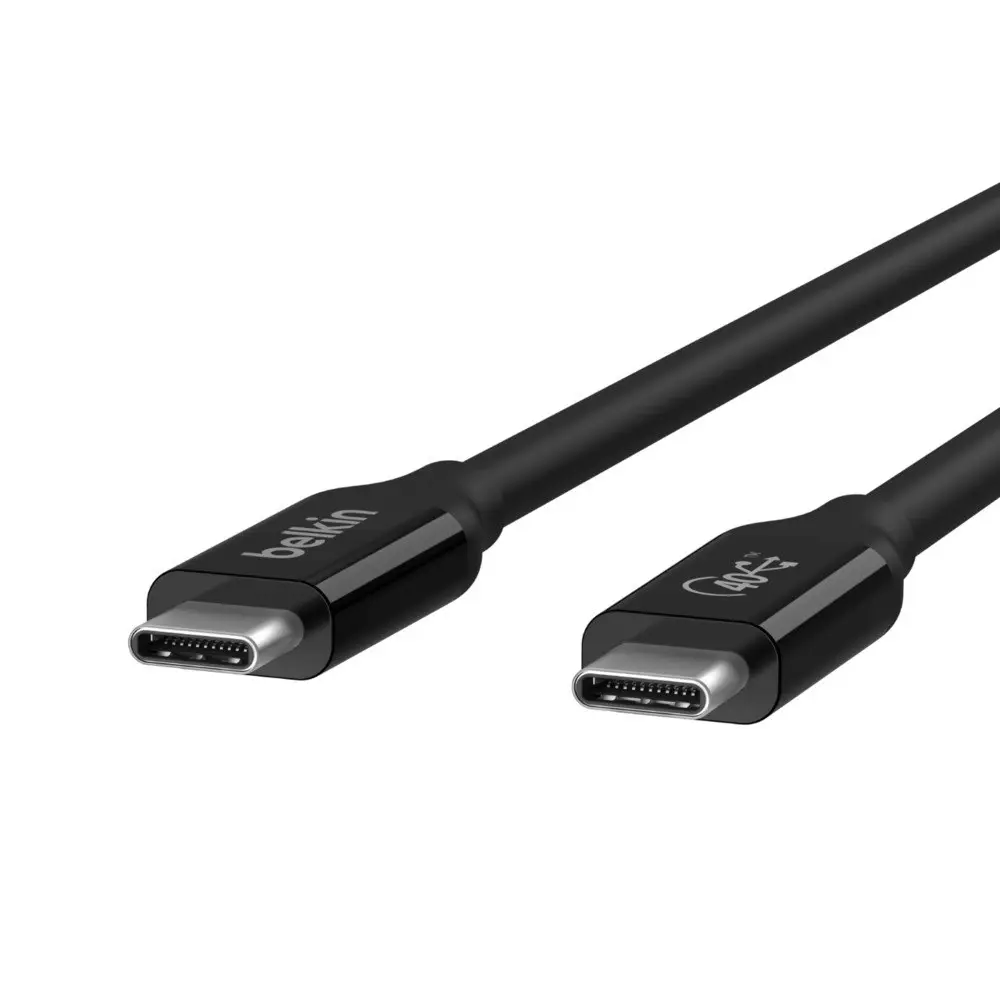 Belkin Connect USB4 100W Fast Charge/Data Sync Reversible Type-C 80cm Cable BLK