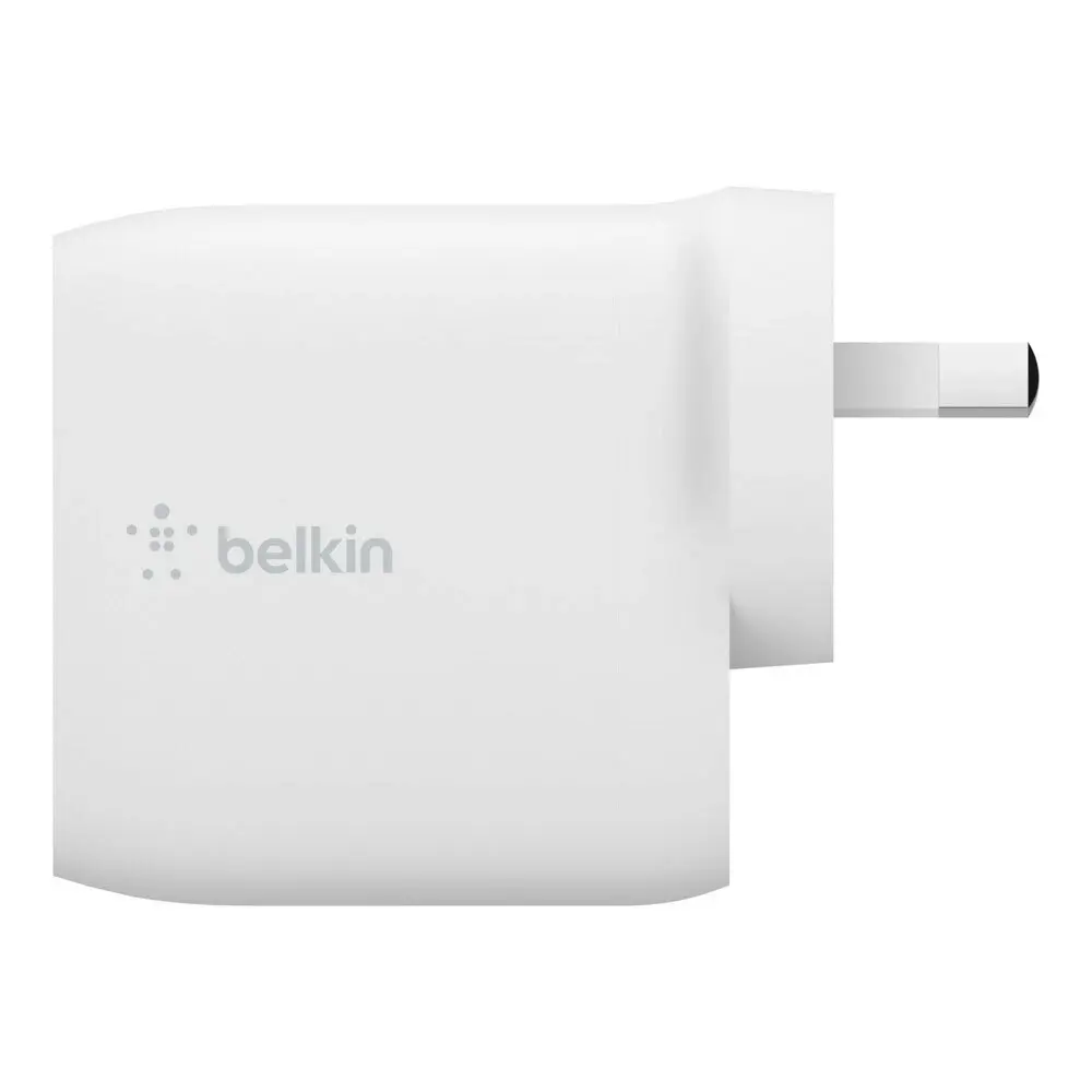 Belkin 24W Dual USB-A Wall Charger Plug Adapter for Apple iPhone/Samsung White