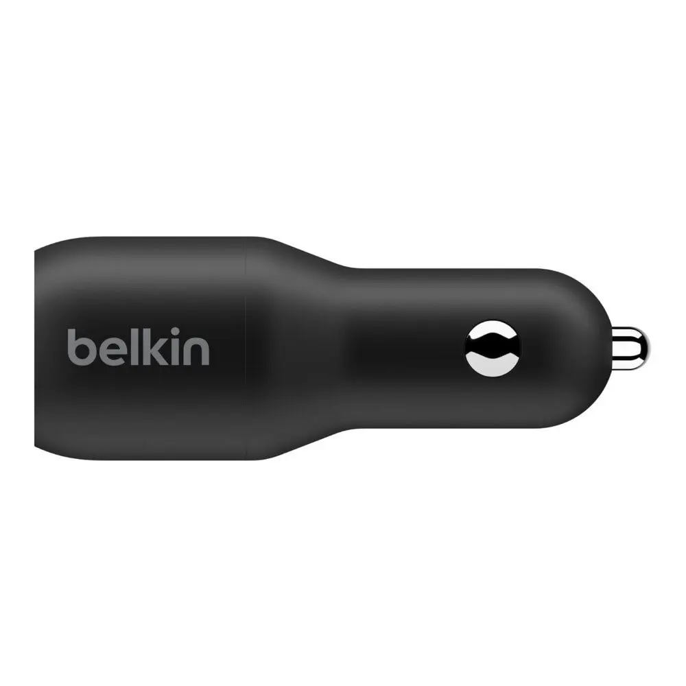 Belkin Dual USB-C 36W Car Charger Adapter for Apple iPhone 11/Samsung S10 Black