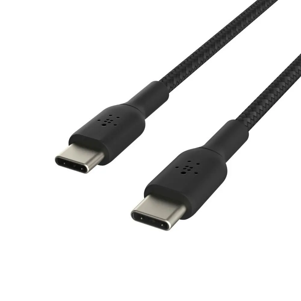 Belkin 1M Braided USB-C to USB-C Data/Charging Cable for Smartphones Black