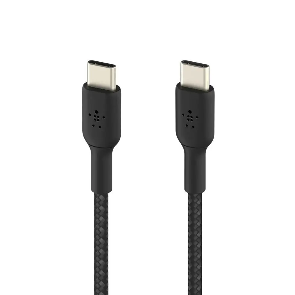 Belkin 1M Braided USB-C to USB-C Data/Charging Cable for Smartphones Black