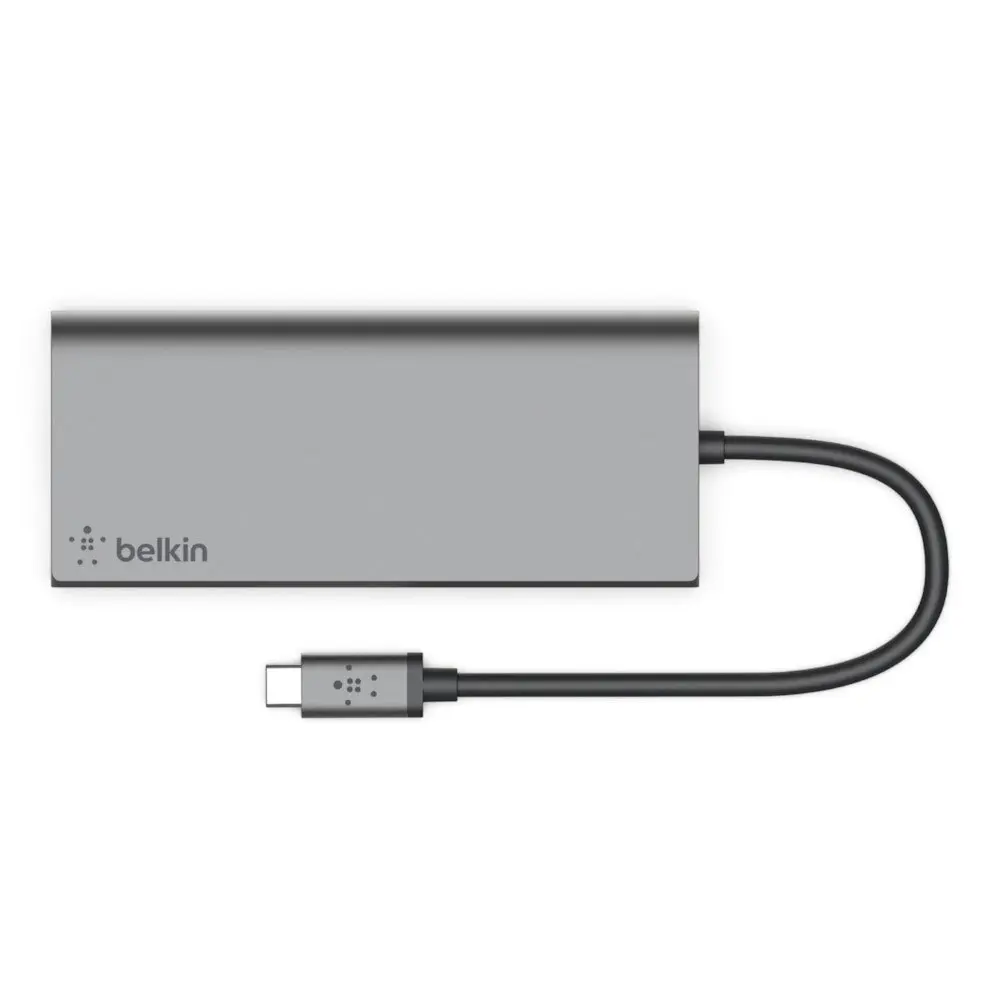 Belkin 5in1 USB Hub USB-A/USB-C/HDMI/Ethernet/SD Card Multiport f/Macbook/Laptop