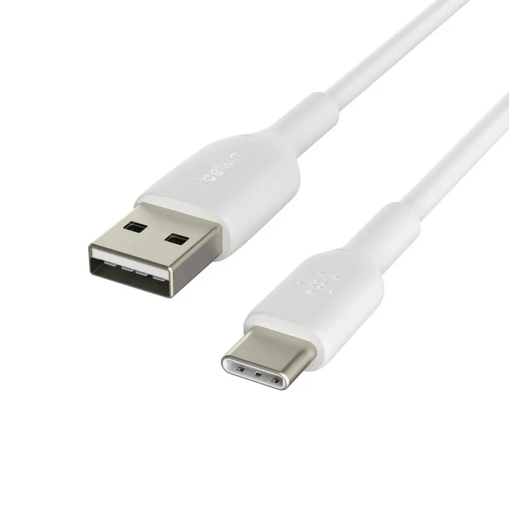 Belkin Universal 1M USB-A to USB-C Cable Data Sync Connector for Samsung S9+ WHT