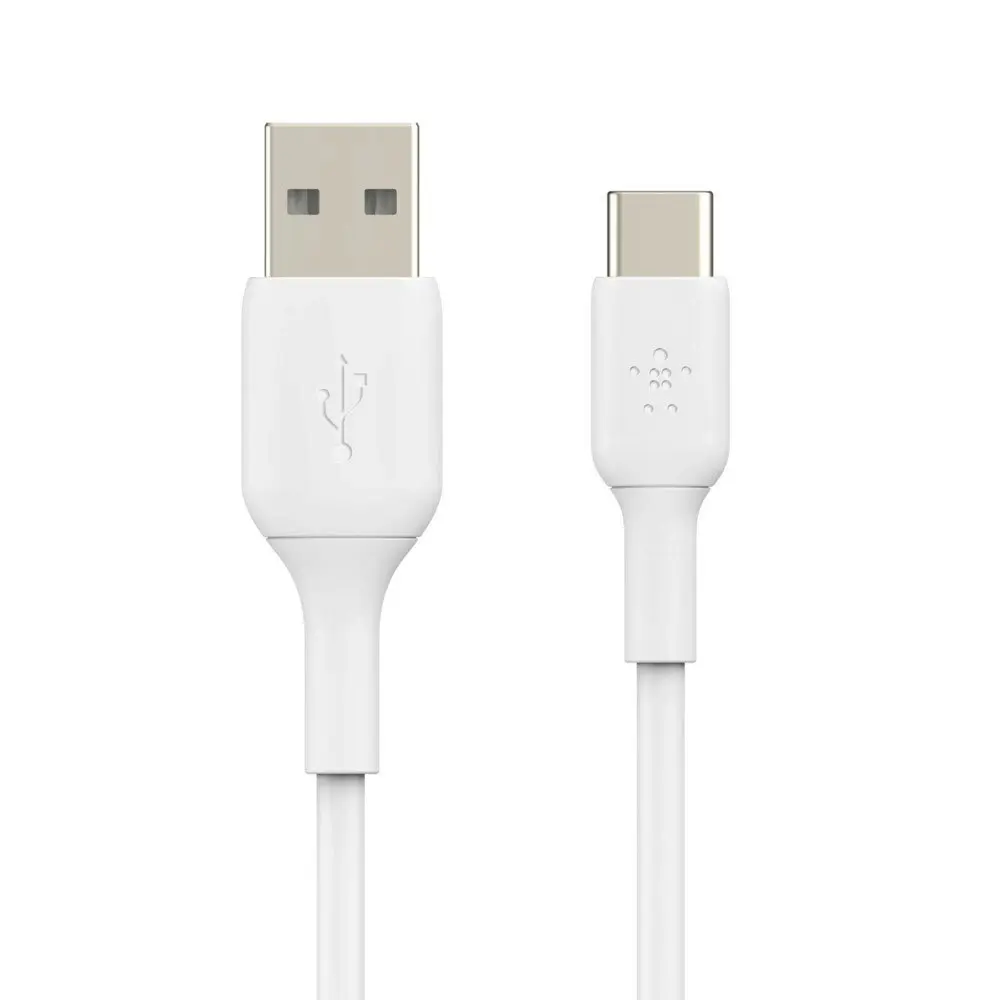 Belkin Universal 1M USB-A to USB-C Cable Data Sync Connector for Samsung S9+ WHT