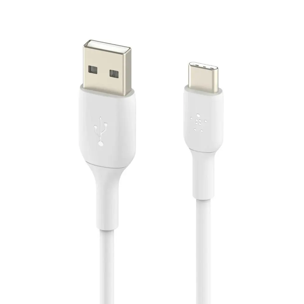 Belkin 2M USB-A to USB-C Cable Data Sync Charging Cord for Smartphones White