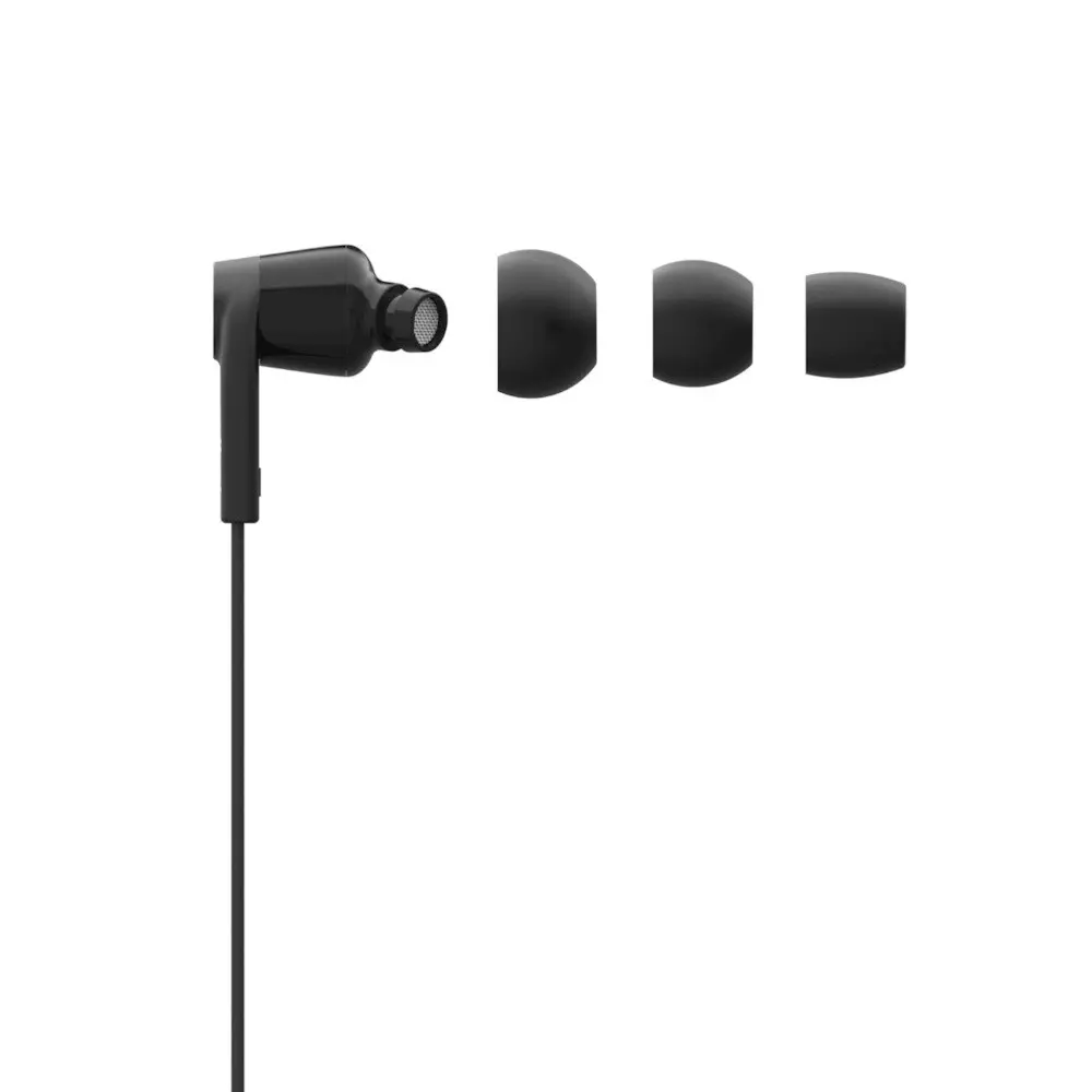 Belkin Rockstar Lightning MFI-Certified In-Ear Earphones w/Mic for iPhone Black