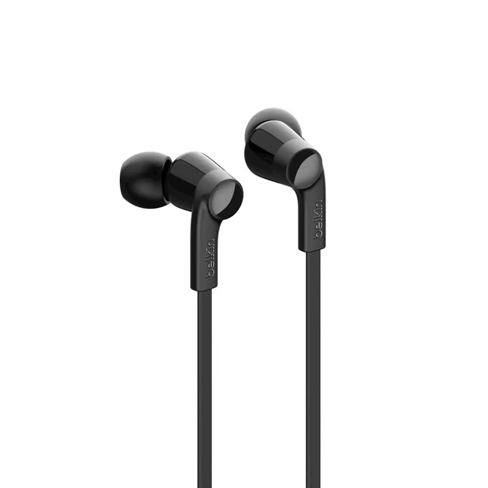 Belkin Rockstar Lightning MFI-Certified In-Ear Earphones w/Mic for iPhone Black