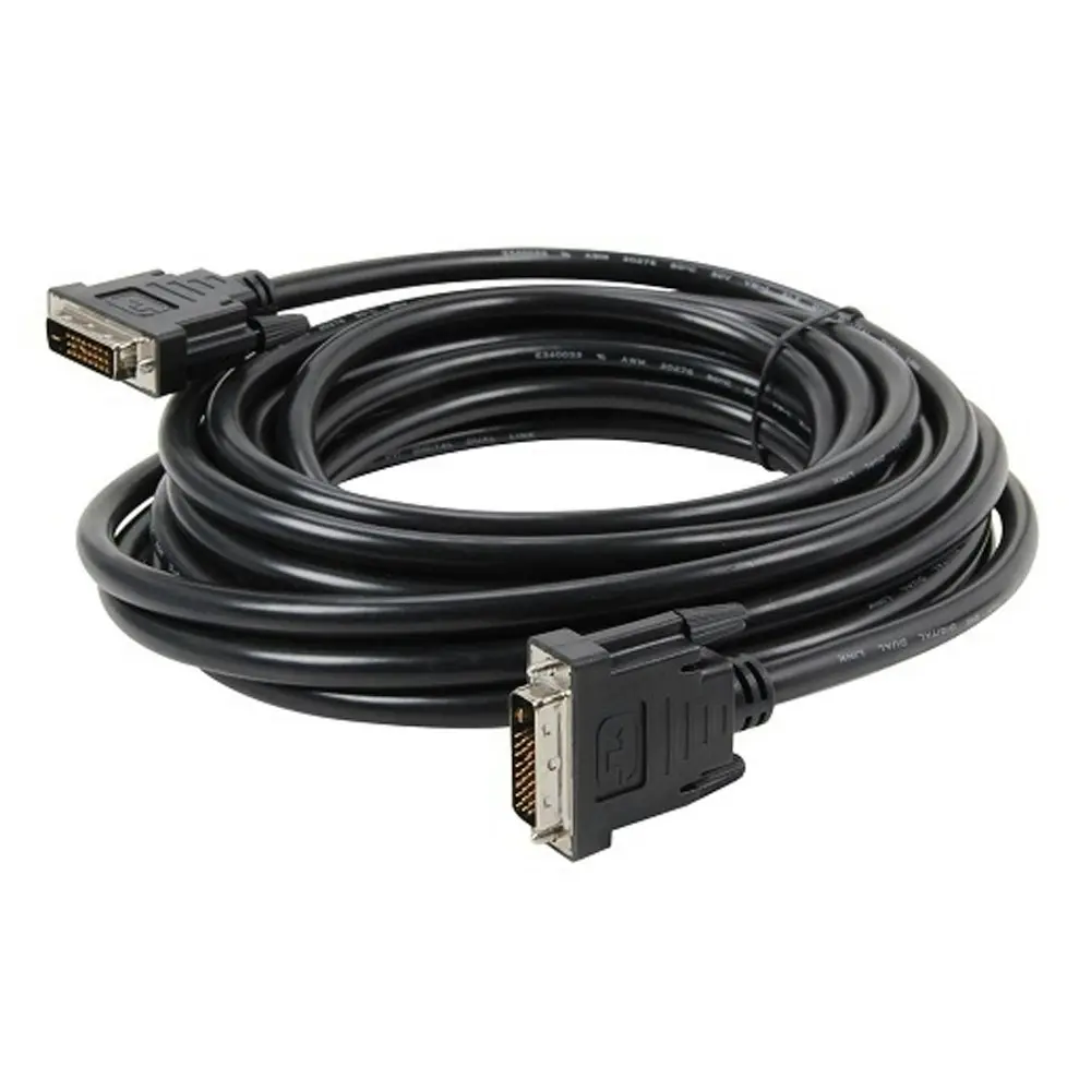 8Ware 5m Dual-Link DVI-D Male 25-pin Cable Adapter/Converter For Computer Black