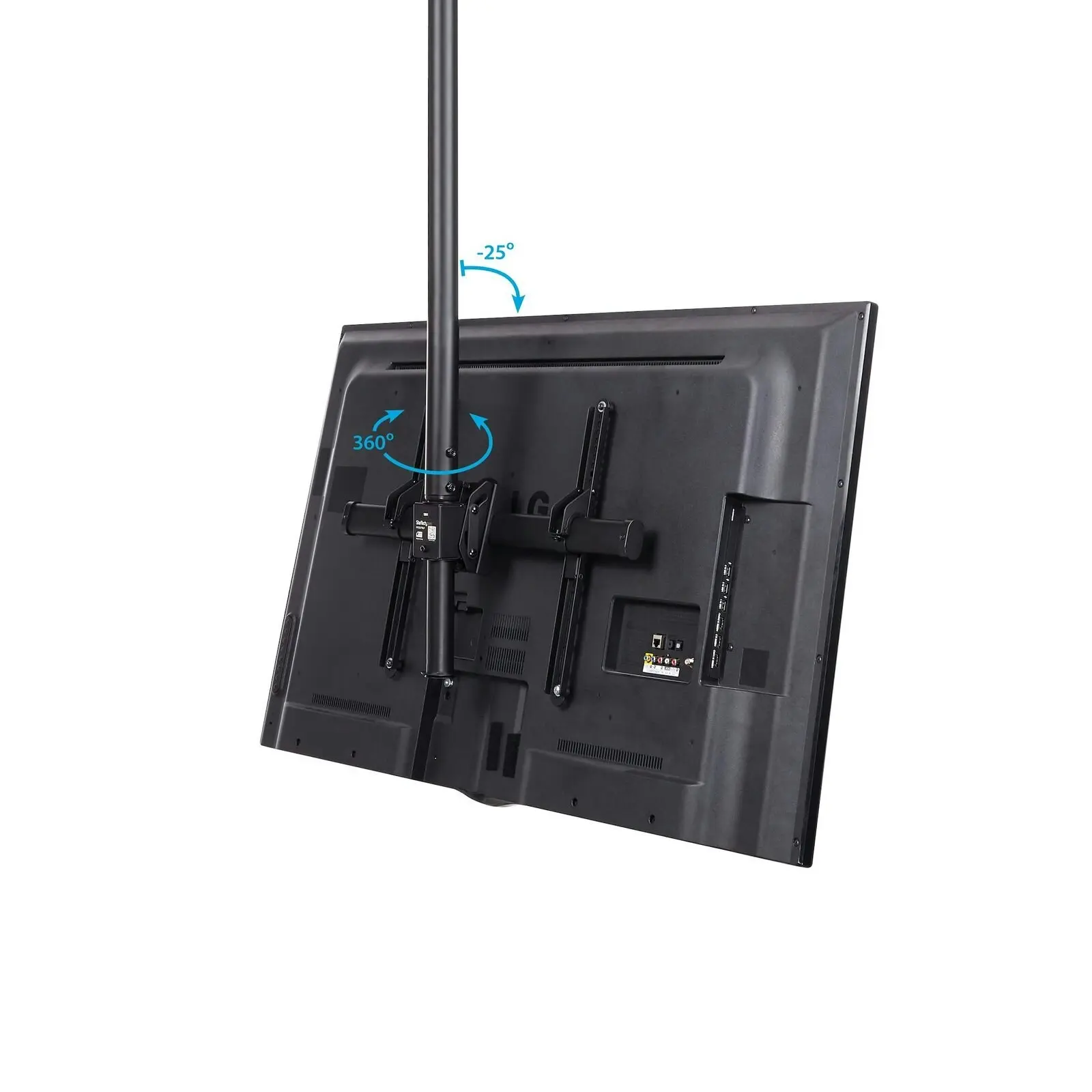 Star Tech Adjustable Pole Full Motion Ceiling TV Mount for 32-75in 50kg Display