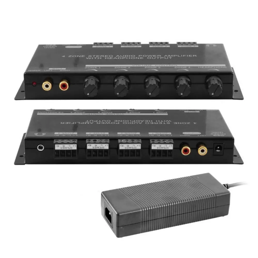 Pro2 PRO1300 4 Zone Stereo Audio Power Amplifier With Headphone Output