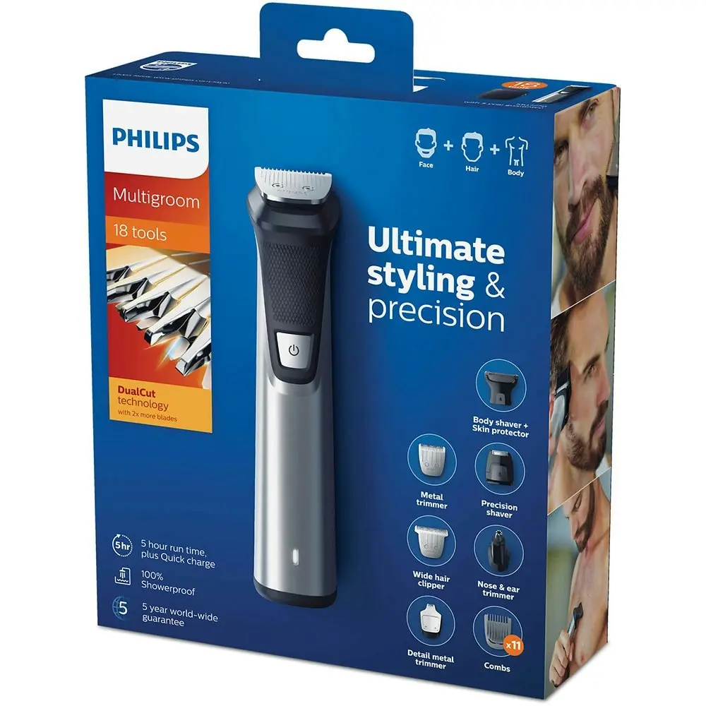 Philips MG7770 18in1 Cordless Wet/Dry Multigroomer/Face/Hair/Body Shaver/Trimmer