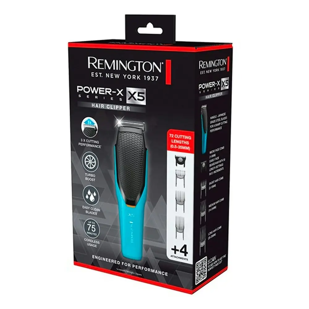 Remington Electric Cordless Power X5 Hair/Beard Clipper/Men Trimmer Shaver Blue