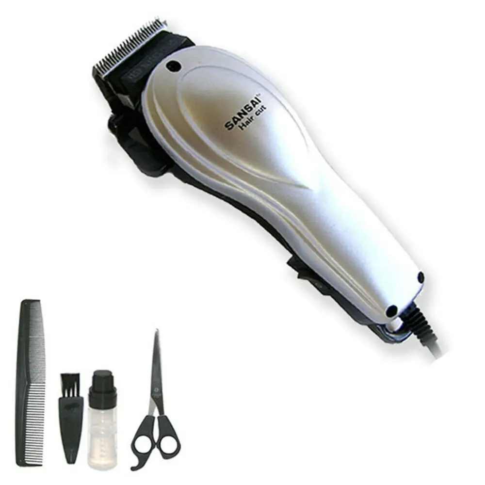 Sansai Professional Electric Corded Hair Clipper/Trimmer Kit w/ Scissors/Oil