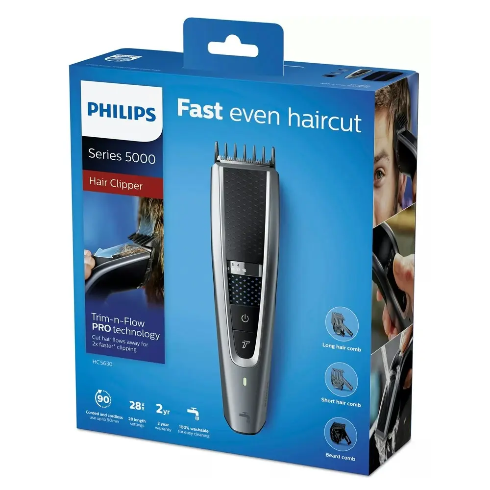 Philips HC5630 5000 Series Hair Clipper/Trimmer/Cordless/Rechargeable/Washable