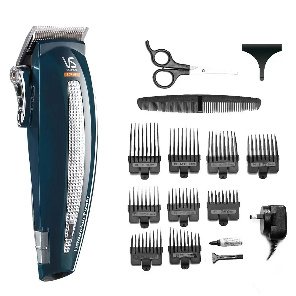 VS Sassoon VSM7473A Lithium Cut Men Cordless Facial Hair Clipper/Trimmer w/ Comb