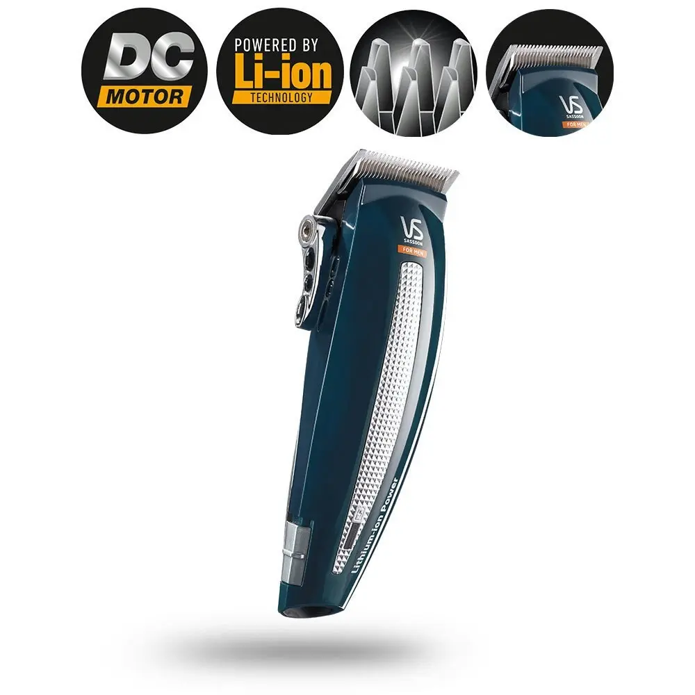 VS Sassoon VSM7473A Lithium Cut Men Cordless Facial Hair Clipper/Trimmer w/ Comb