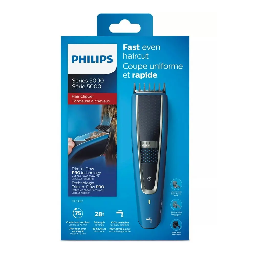 Philips HC5612 5000 Series Hair Clipper/Trimmer/Cordless/Rechargeable/Washable