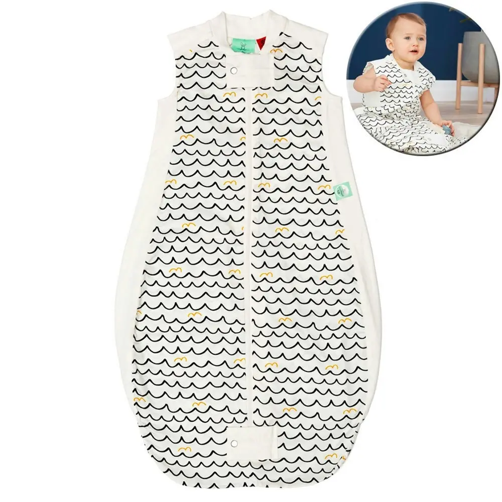 Ergo Pouch Organic/Cotton Sheeting Sleeping Bag 2-12m 1.0 TOG Baby/Kids Waves