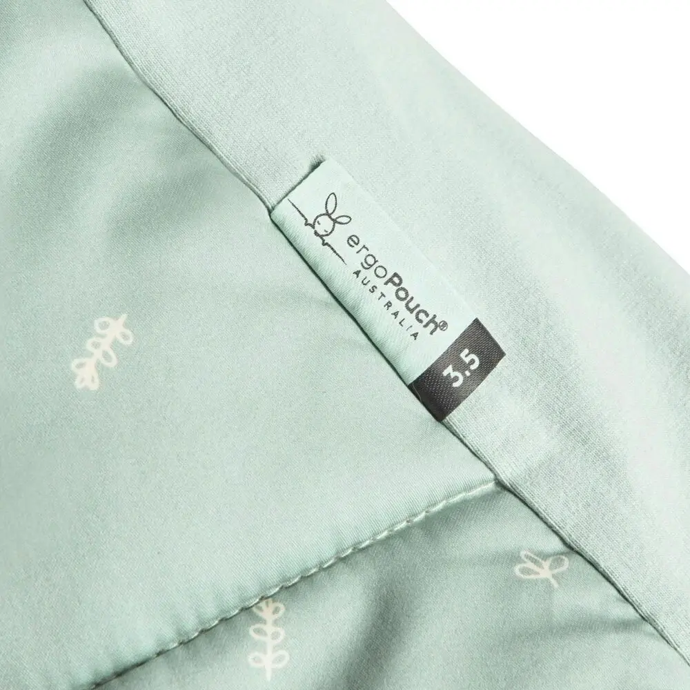 ergoPouch Sleep Suit Organic Cotton Sleeping Bag TOG 3.5 for 3-12m Baby Sage GRN