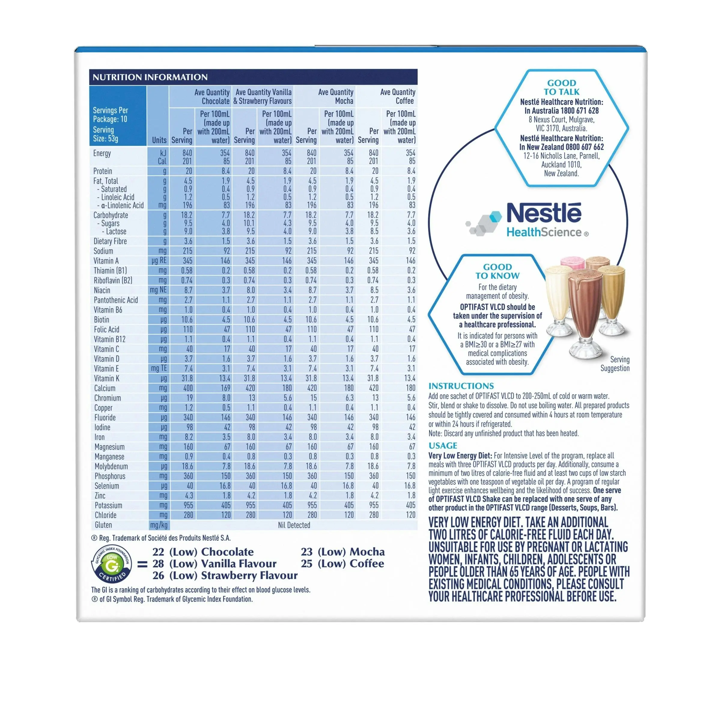 OPTIFAST VLCD Milkshake Assorted Pack 530G