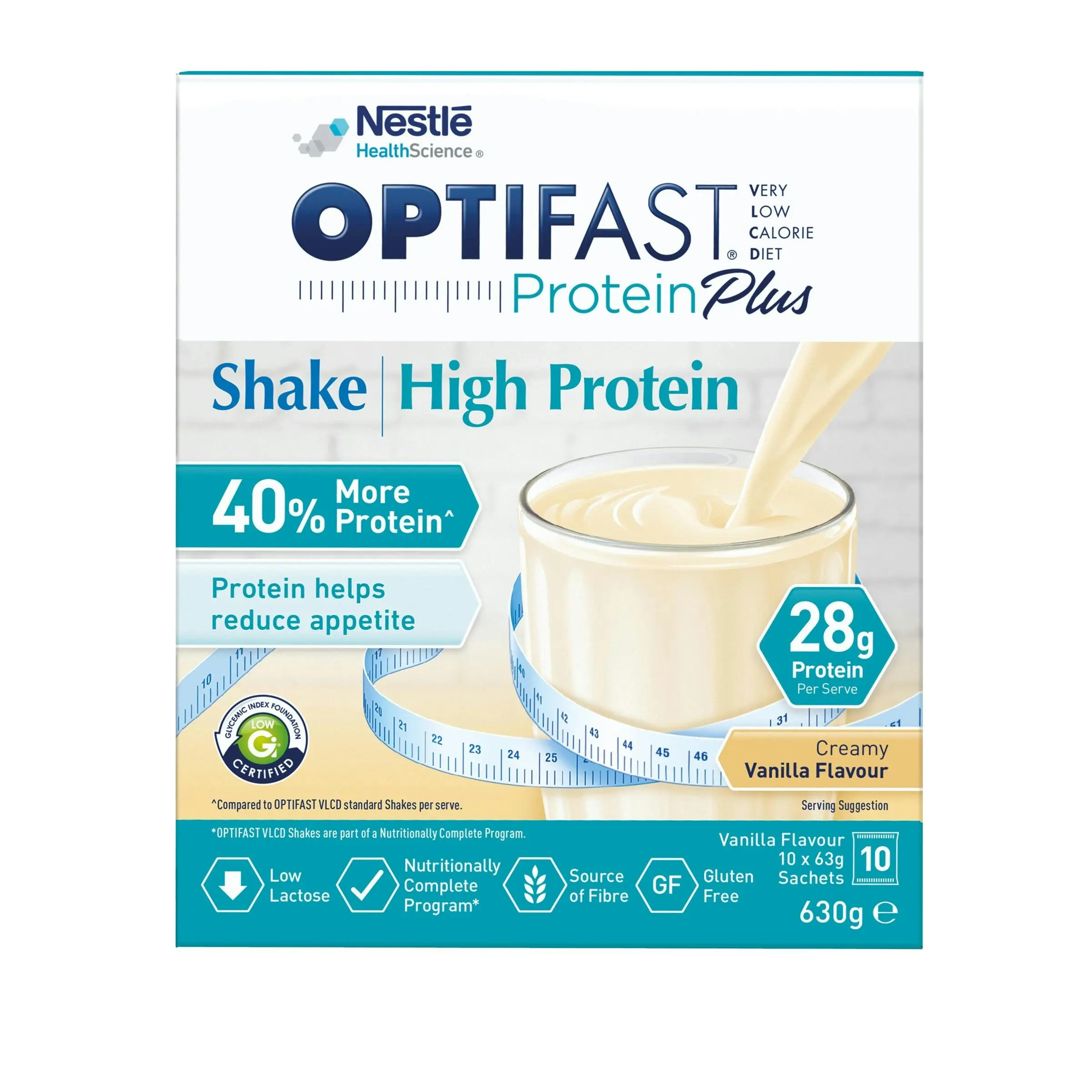 OPTIFAST Protein Plus Shake Vanilla 63g x 10 Sachets