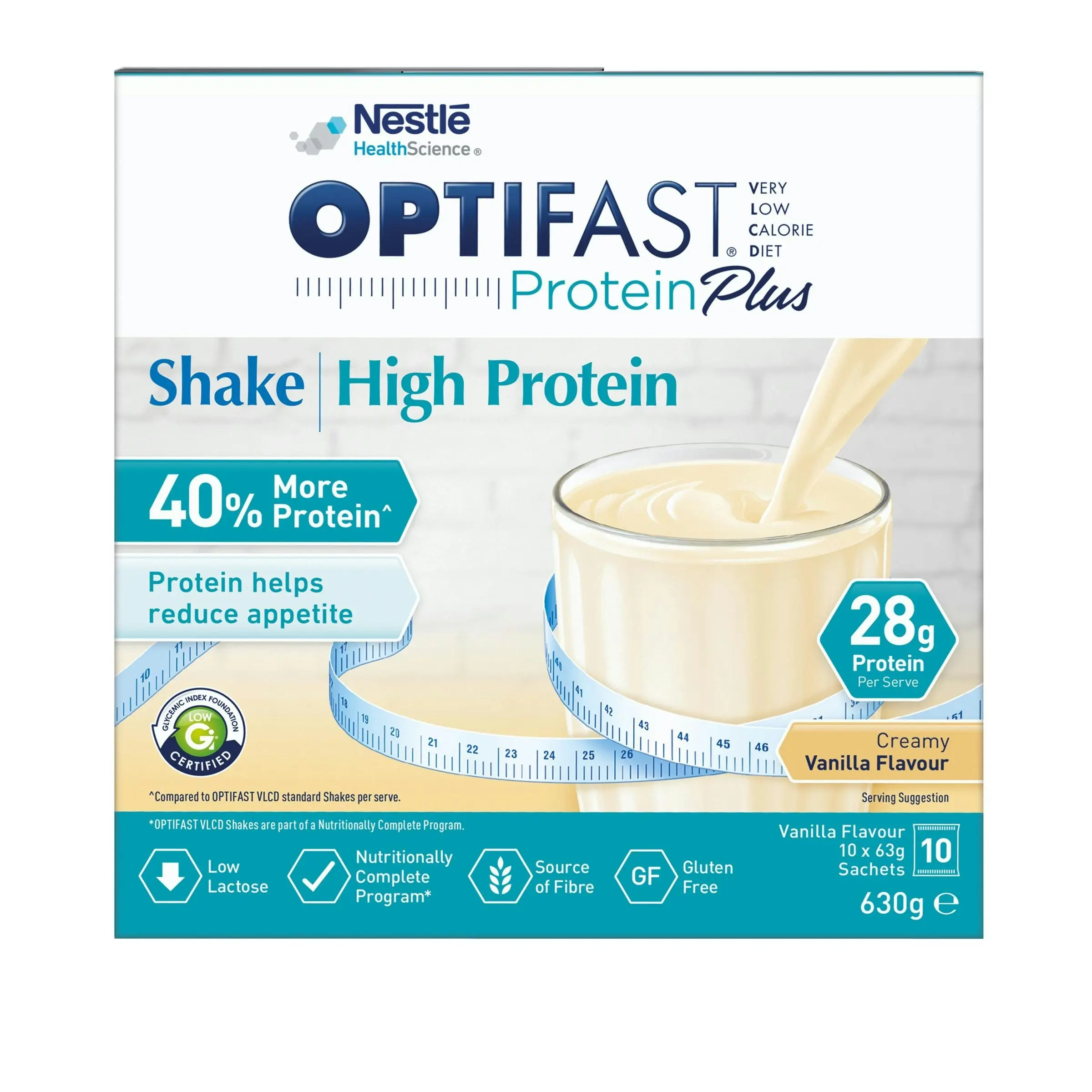 OPTIFAST Protein Plus Shake Vanilla 63g x 10 Sachets