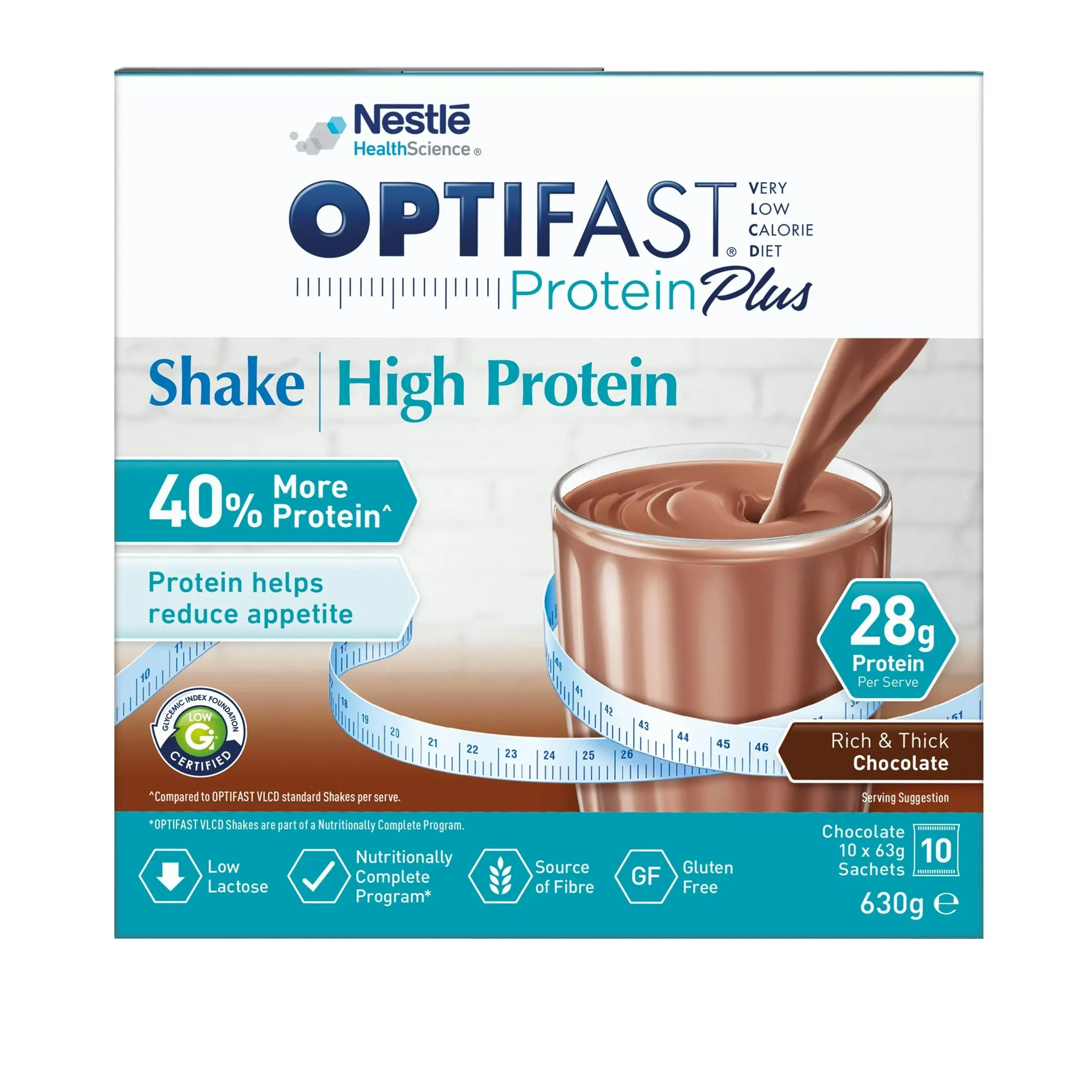 OPTIFAST Protein Plus Shake Chocolate 63g x 10 Sachets