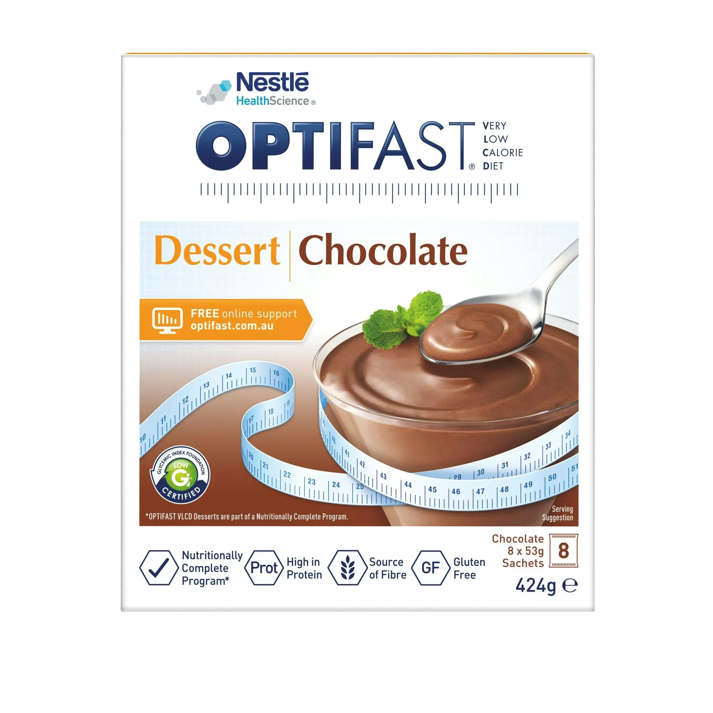 OPTIFAST VLCD Chocolate Dessert 8 x 53g