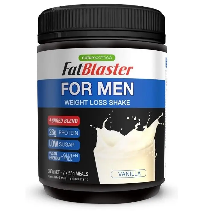 Naturopathica FatBlaster For Men Weight Loss Shake Vanilla 385g