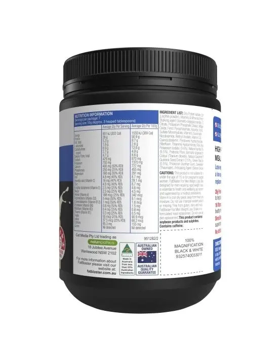 Naturopathica FatBlaster For Men Weight Loss Shake Vanilla 385g