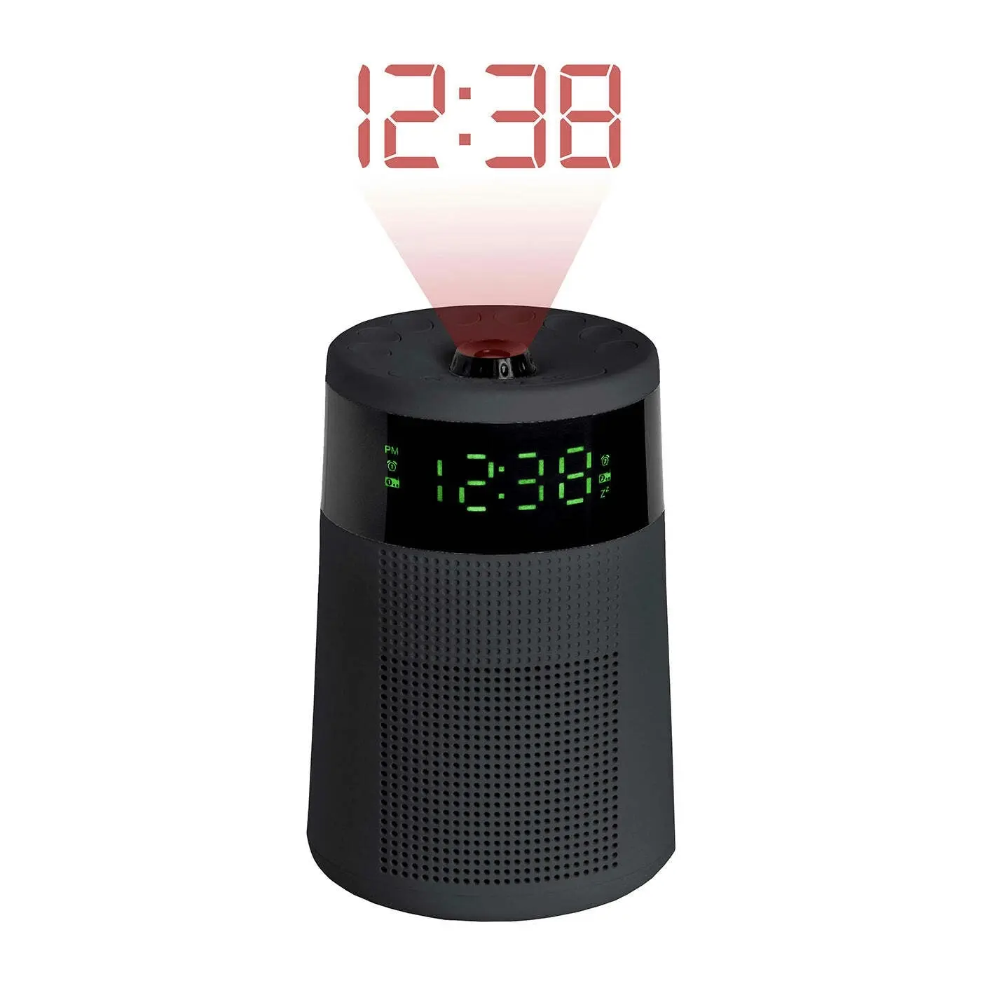 Sleek Projector Alarm Clock & Radio - Projects the Time onto the Ceiling